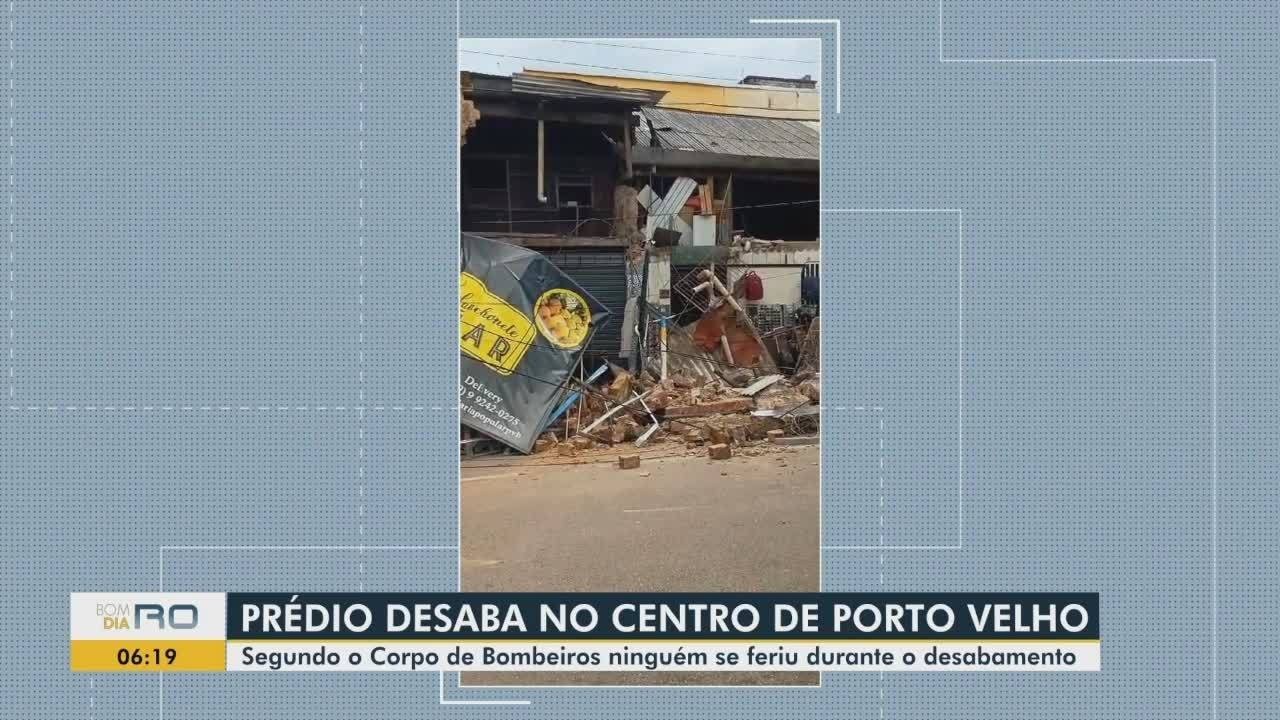 Laudo aponta que a falta de manutenção causou o desabamento da estrutura de prédio em Porto Velho