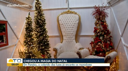 Moradores apreciam decoração nas ruas e praças de Paraíso do Tocantins