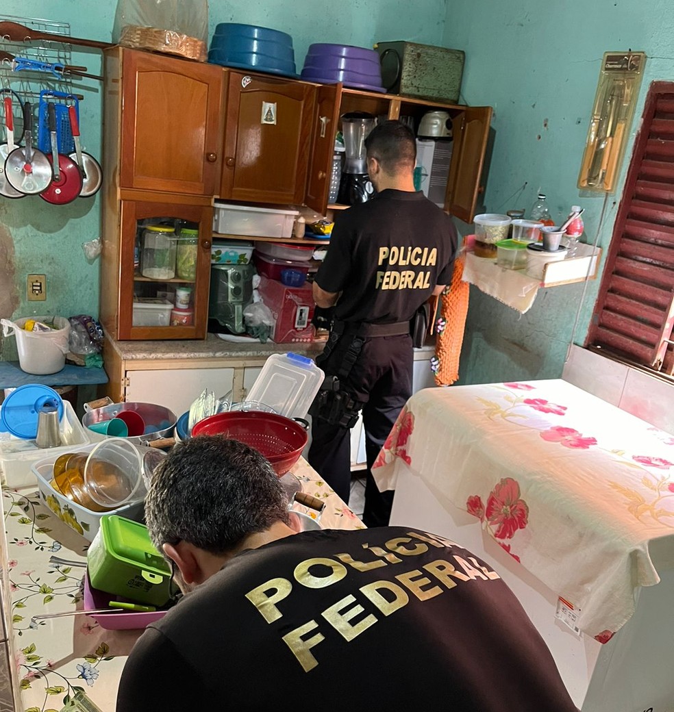 Polcia Federal cumpriu mandado de busca na caso de um investigado em Rondonpolis (MT)  Foto: Polcia Federal