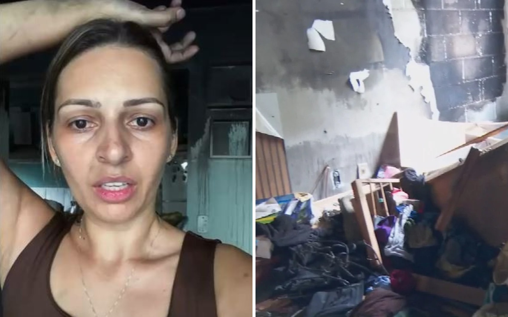 Babá de filhos de Virginia tem apartamento destruído por incêndio em Goiânia