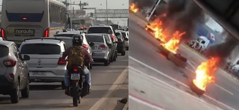 Protesto interdita BR-316 em Ananindeua, na Grande Belém 