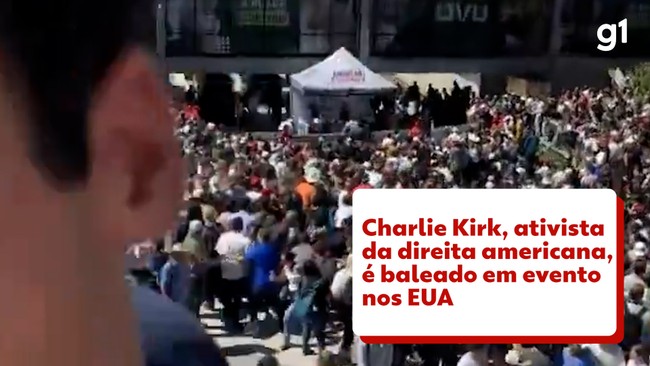 Charlie Kirk, ativista da direita americana, é baleado em evento nos EUA