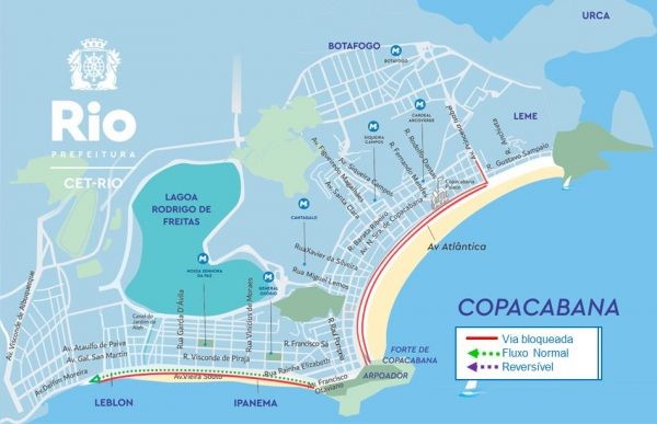 Réveillon em Copacabana: veja horários das interdições no trânsito