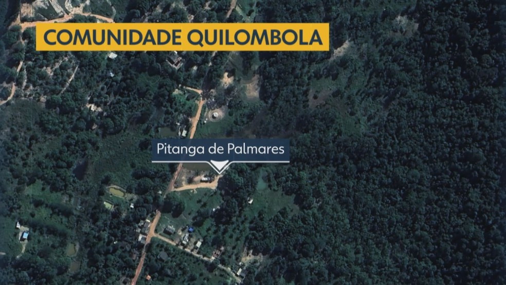 Território Quilombola de Pitanga dos Palmares, na Bahia — Foto: Reprodução/TV Bahia