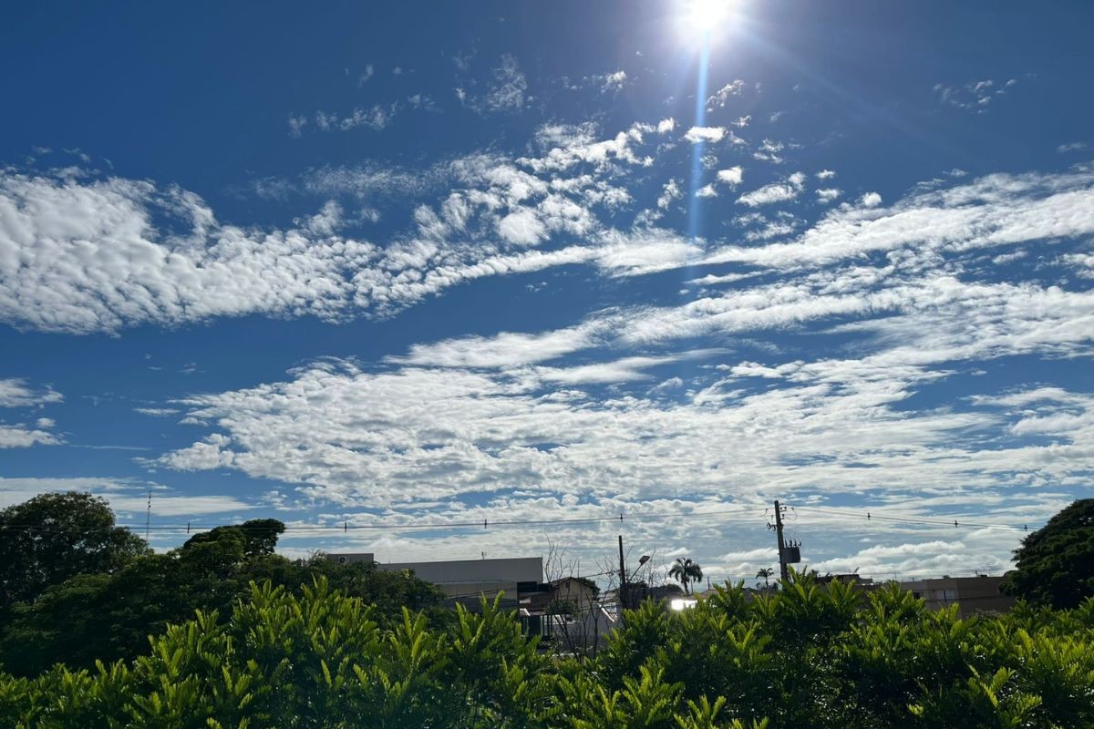Semana começa com chuva forte e calor em MS após afastamento de ciclone extratropical; confira
