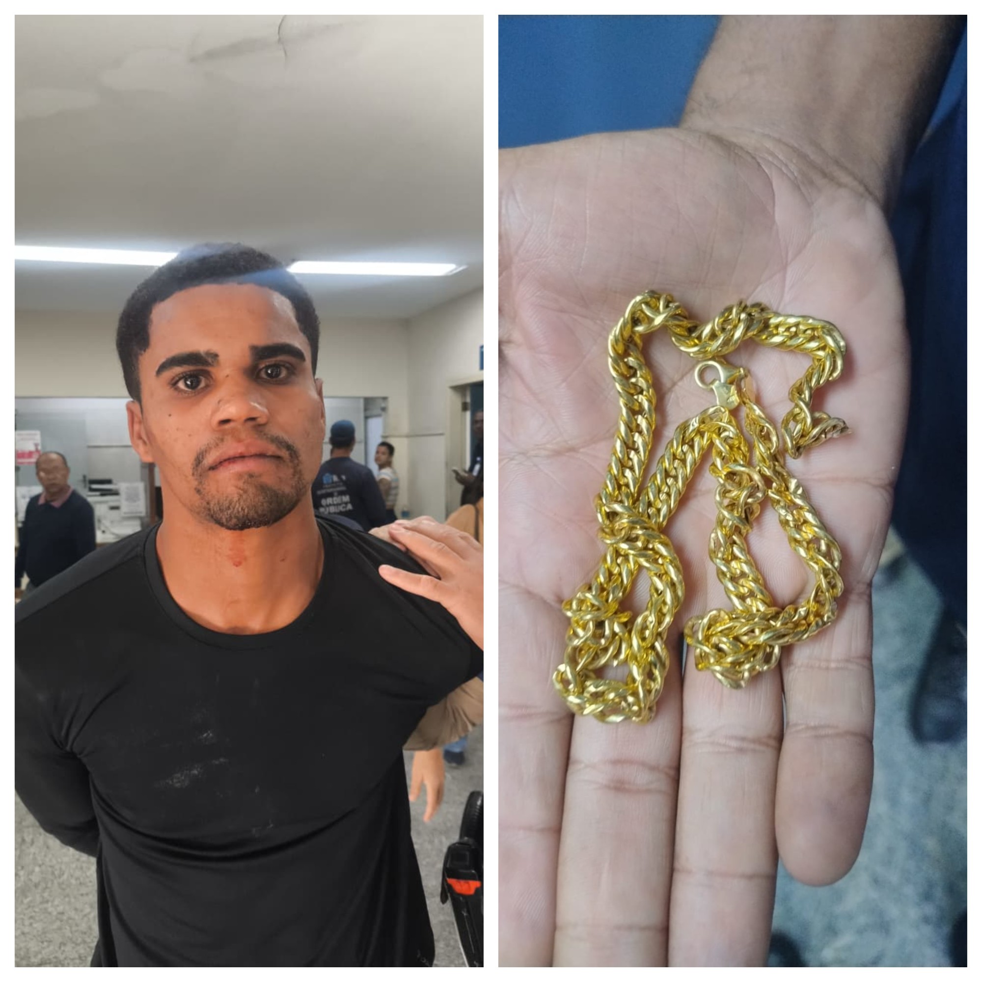 Orla do Leme tem tiros, tentativa de linchamento e prisão de suspeito de roubo na tarde desta quinta-feira