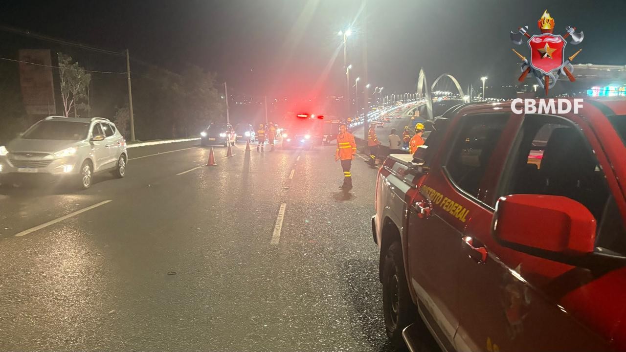 Motociclista morre em acidente na Ponte JK, no DF