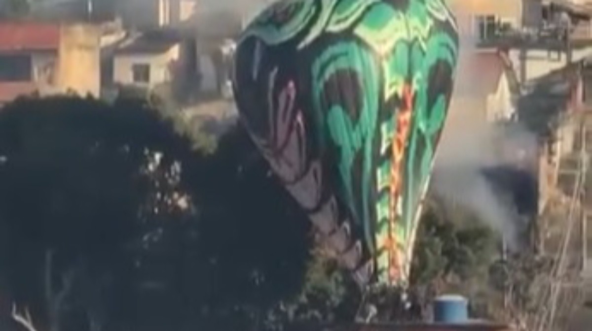 Balão cai em área residencial na Zona Norte do Rio