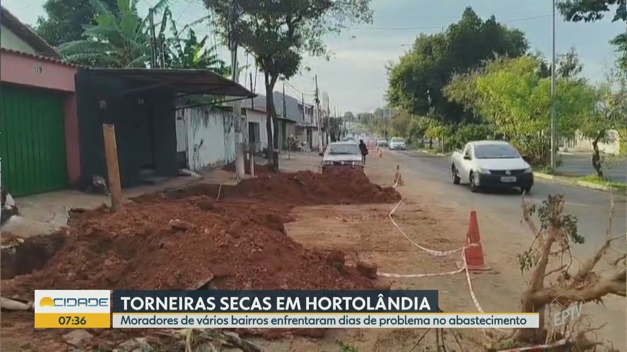 Moradores de Hortolândia ficam sem água após instalação de fibra ótica romper tubulações