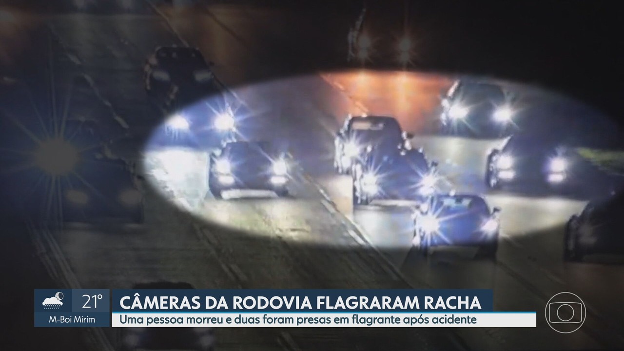 VÍDEO: câmera de segurança flagra carros envolvidos em racha em alta velocidade na Rodovia dos Bandeirantes