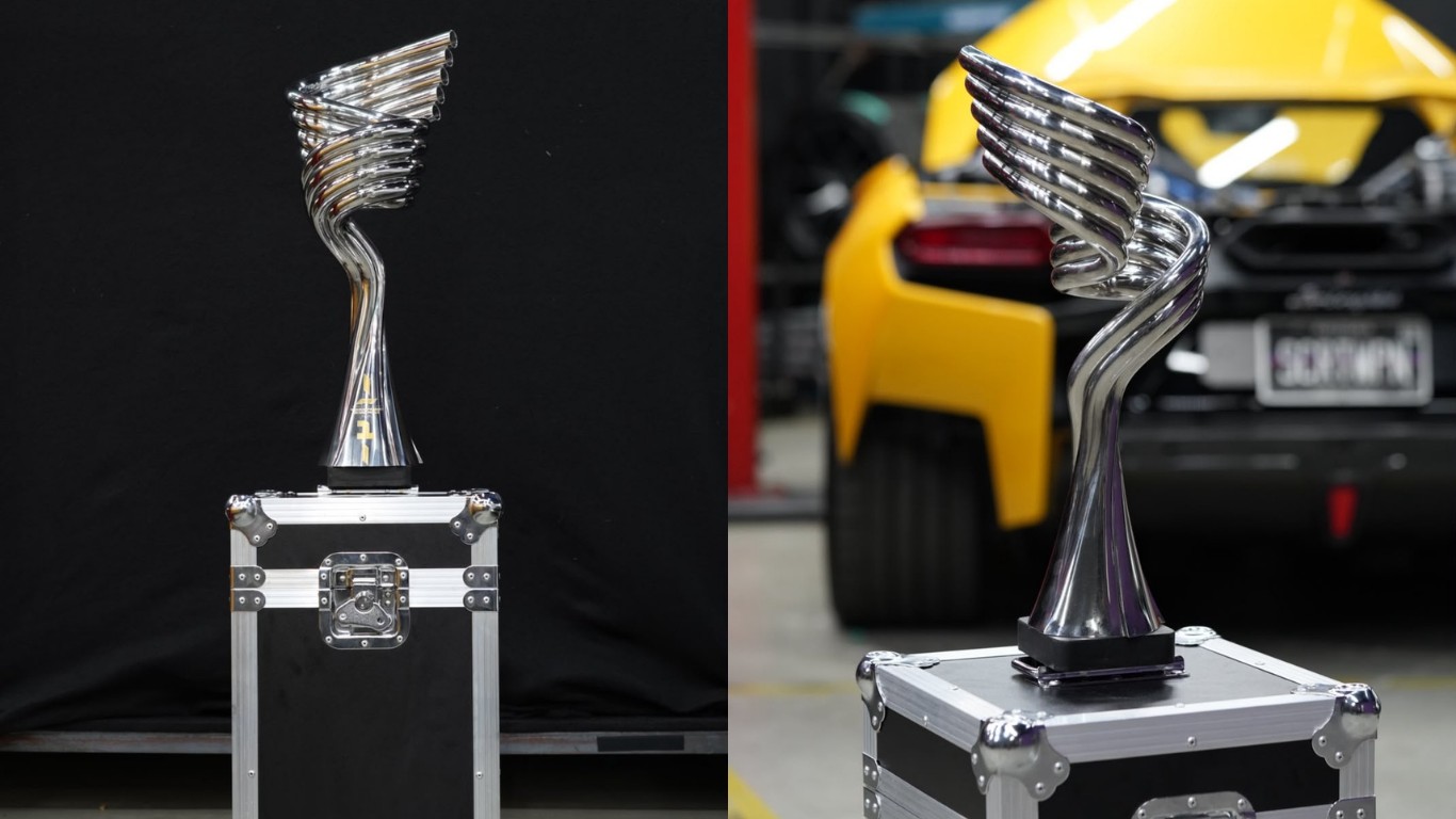 Troféu do GP São Paulo de Fórmula 1 é inspirado em motor clássico e na curva 'S do Senna'; veja detalhes