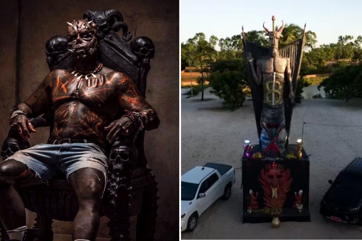 Diabão comenta estátua de 11 metros em homenagem ao Diabo no Ceará: 'Para mim, não tem valor'