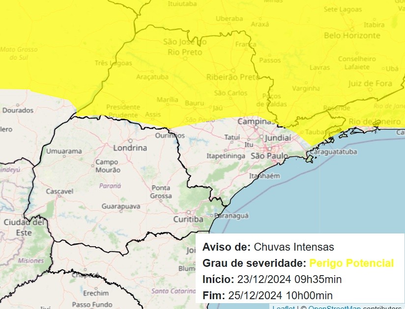 Natal com chuva? Veja como fica o tempo no feriado na região de Piracicaba