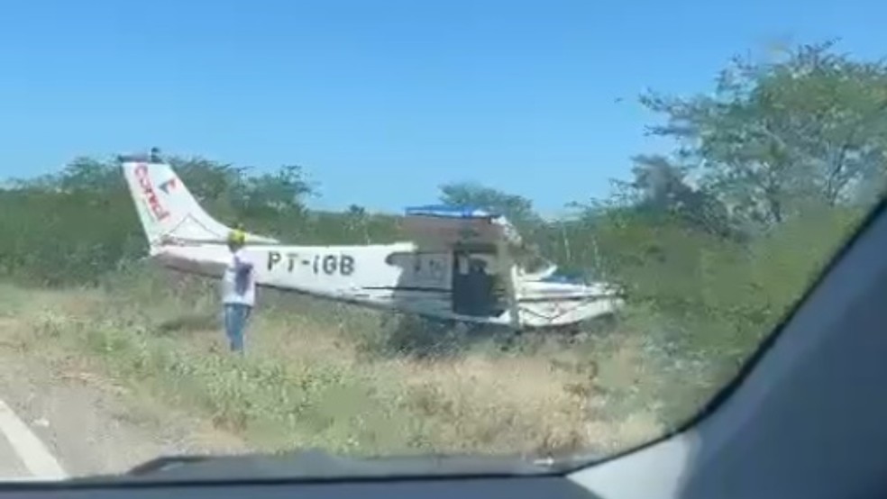 Empresário em avião monomotor faz pouso forçado após pane — Foto: Arquivo pessoal