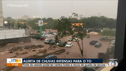 Tocantins está sob alertas intensos de chuvas