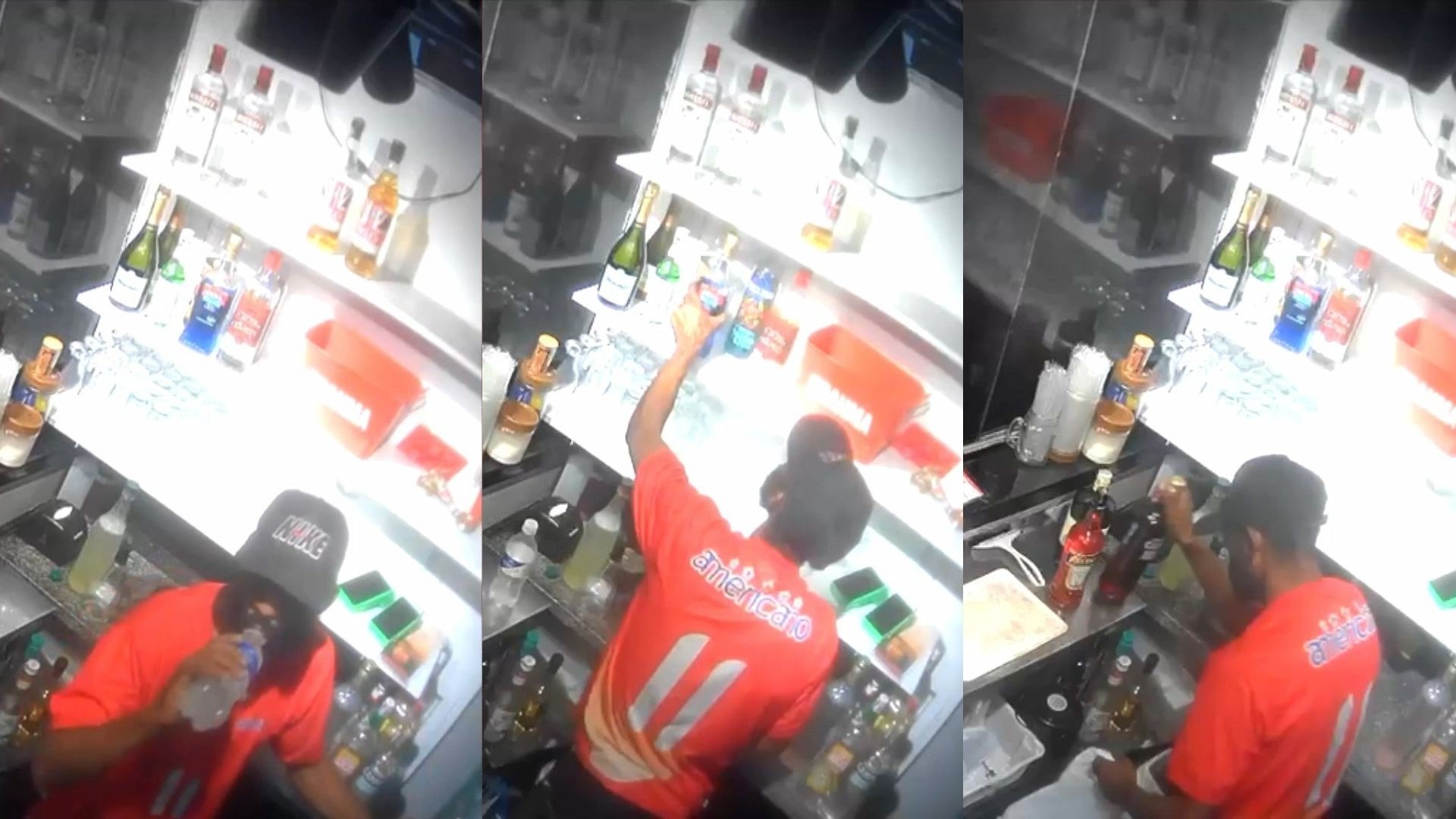 VÍDEO: homem invade bar e hamburgueria, bebe água, furta caixa de som, bebidas e registradora no ES