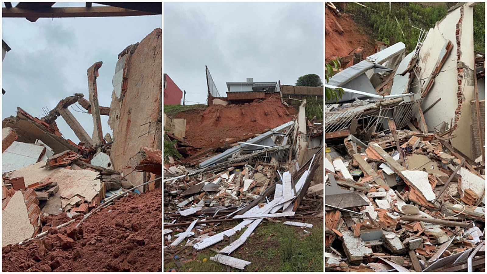 Chuva forte causa desabamentos de casa e muros em cidades do Sul de Minas