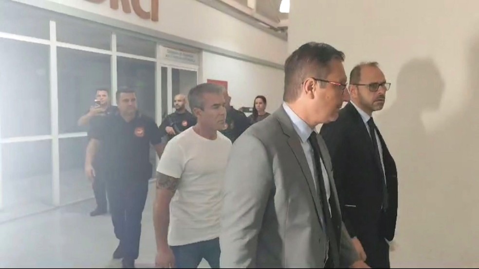 Rogério Andrade foi preso na manhã desta terça-feira (29) — Foto: Reprodução/ TV Globo