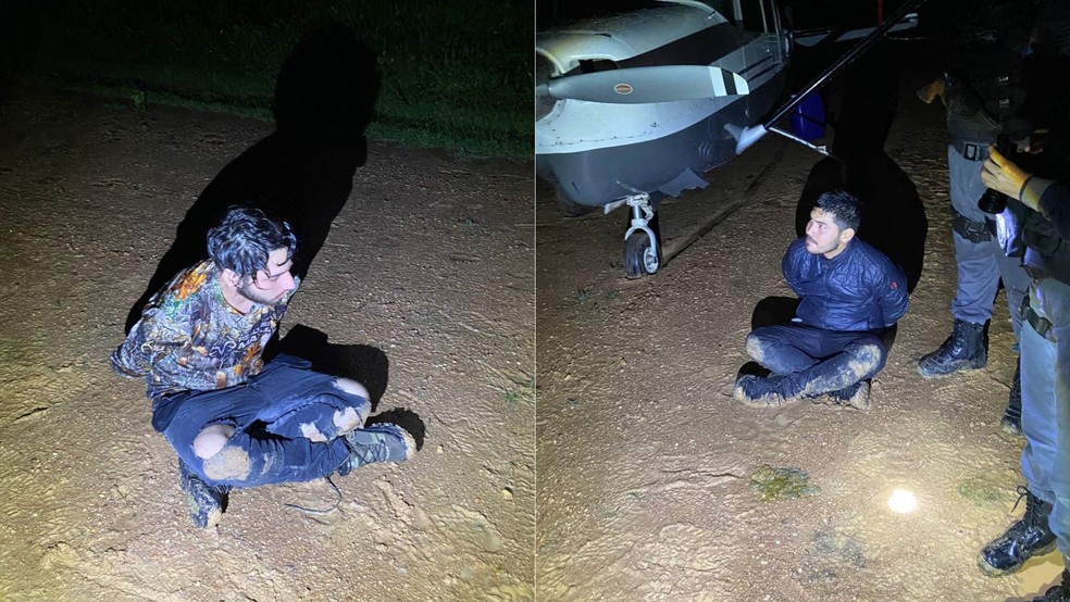 Os presos foram identificados como Leonardo Gadiel Vasquez Arias e José Jesus Ardaya Jimenez. A polícia investiga se eles são bolivianos ou de outra nacionalidade. — Foto: Divulgação/SSP-MA