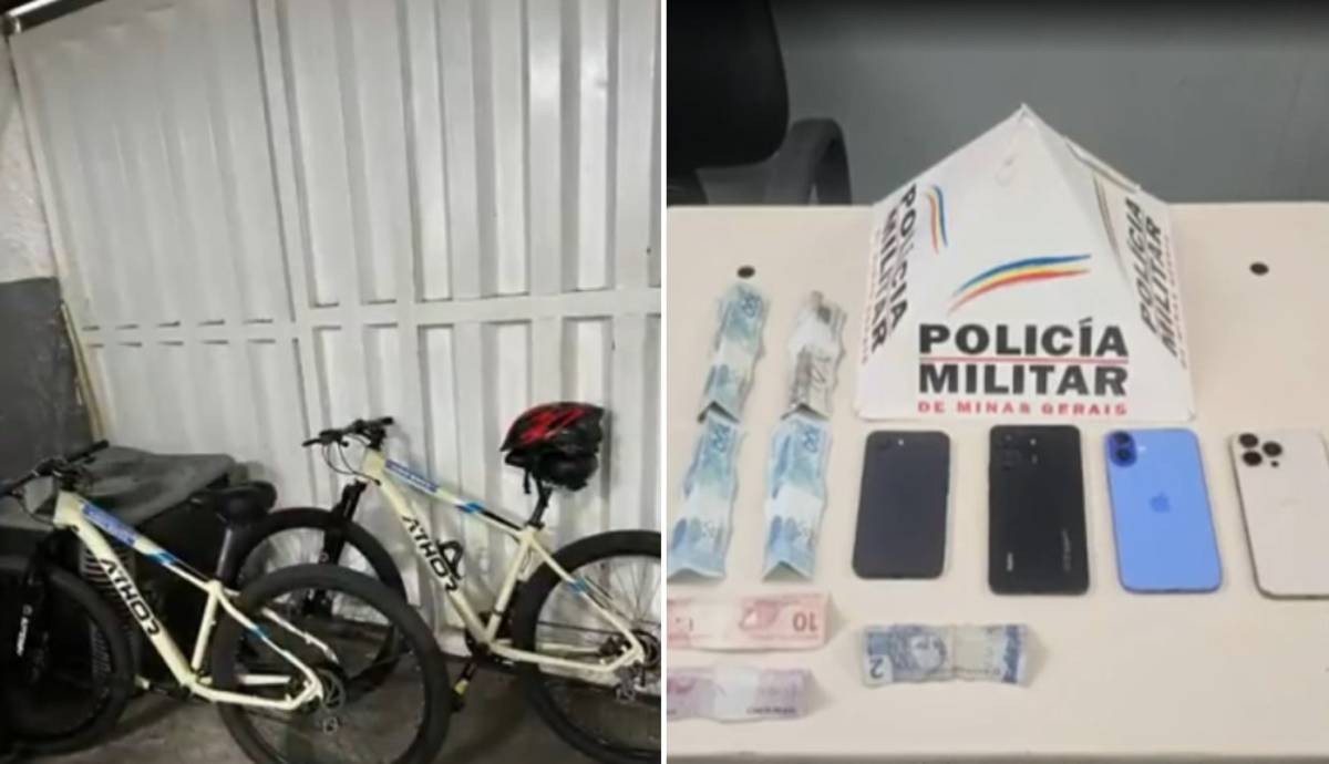 Gangue da bicicleta sai de SP para roubar celulares no Centro de BH, diz polícia; três foram presos