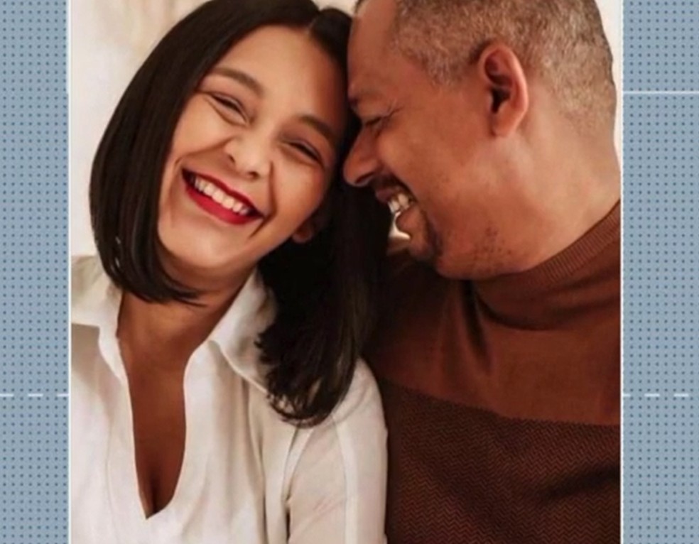 Sterfanny e o marido Natanael. Ela está internada em estado grave após ser agredida por ele, que foi preso. — Foto: Divulgação