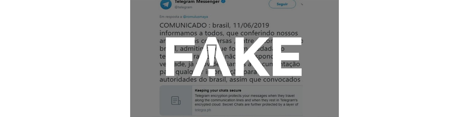 É #FAKE print que mostra Telegram admitindo alteração de textos de ...