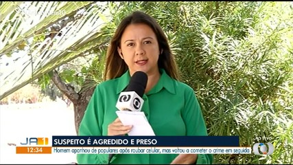 Suspeito de roubar celular apanha de populares em Gurupi e acaba preso