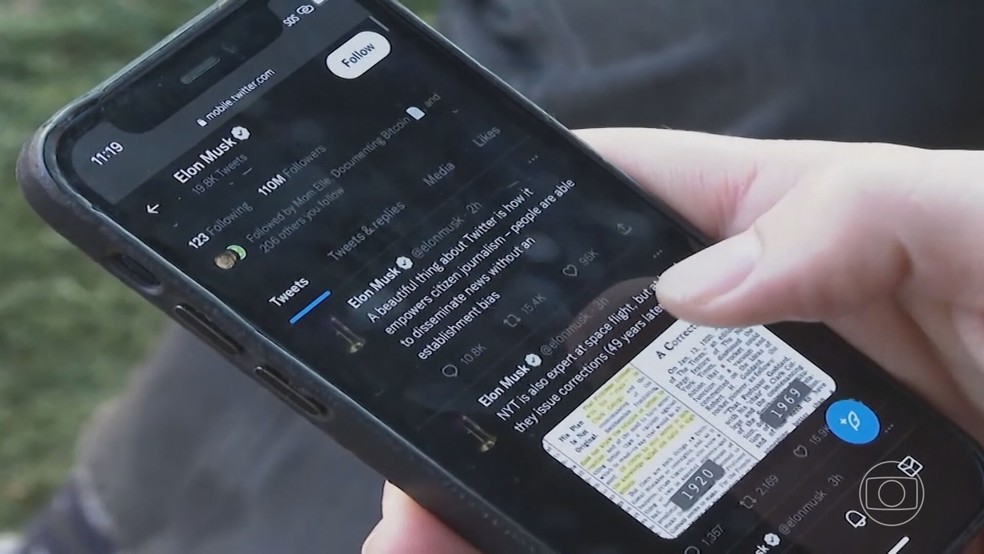 Rede social X em acesso pelo celular — Foto: Reprodução/TV Globo