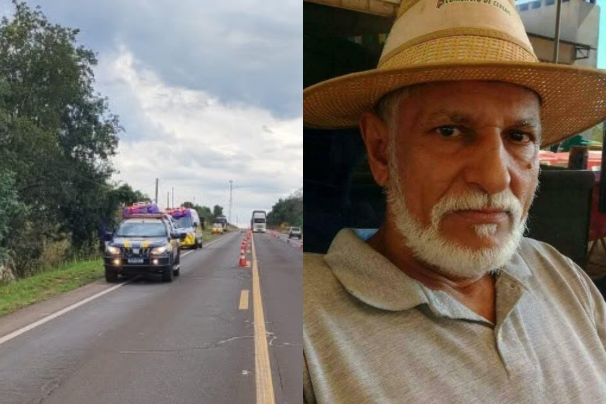 Caminhoneiro morre após veículo sair da pista e bater em árvore na BR-163