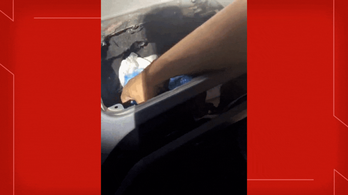 Suspeito de ser o principal fornecedor de cocaína no Jardim Roriz é preso; VÍDEO mostra drogas e arma escondidas em airbag