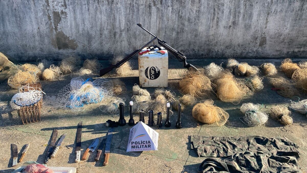 Oito homens são presos por participarem de acampamento ilegal de caça e pesca em Leopoldina