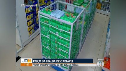 Procon encontra variação de até 82% no preço da fralda descartável em Palmas