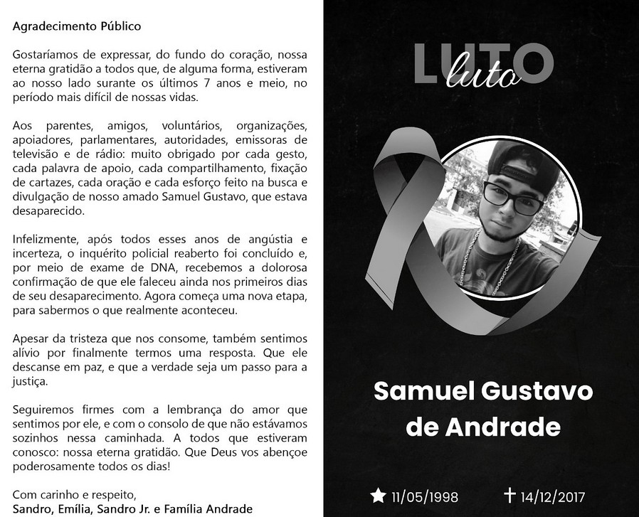 Após sete anos de busca, família descobre que jovem desaparecido em 2017 foi enterrado como indigente em SP