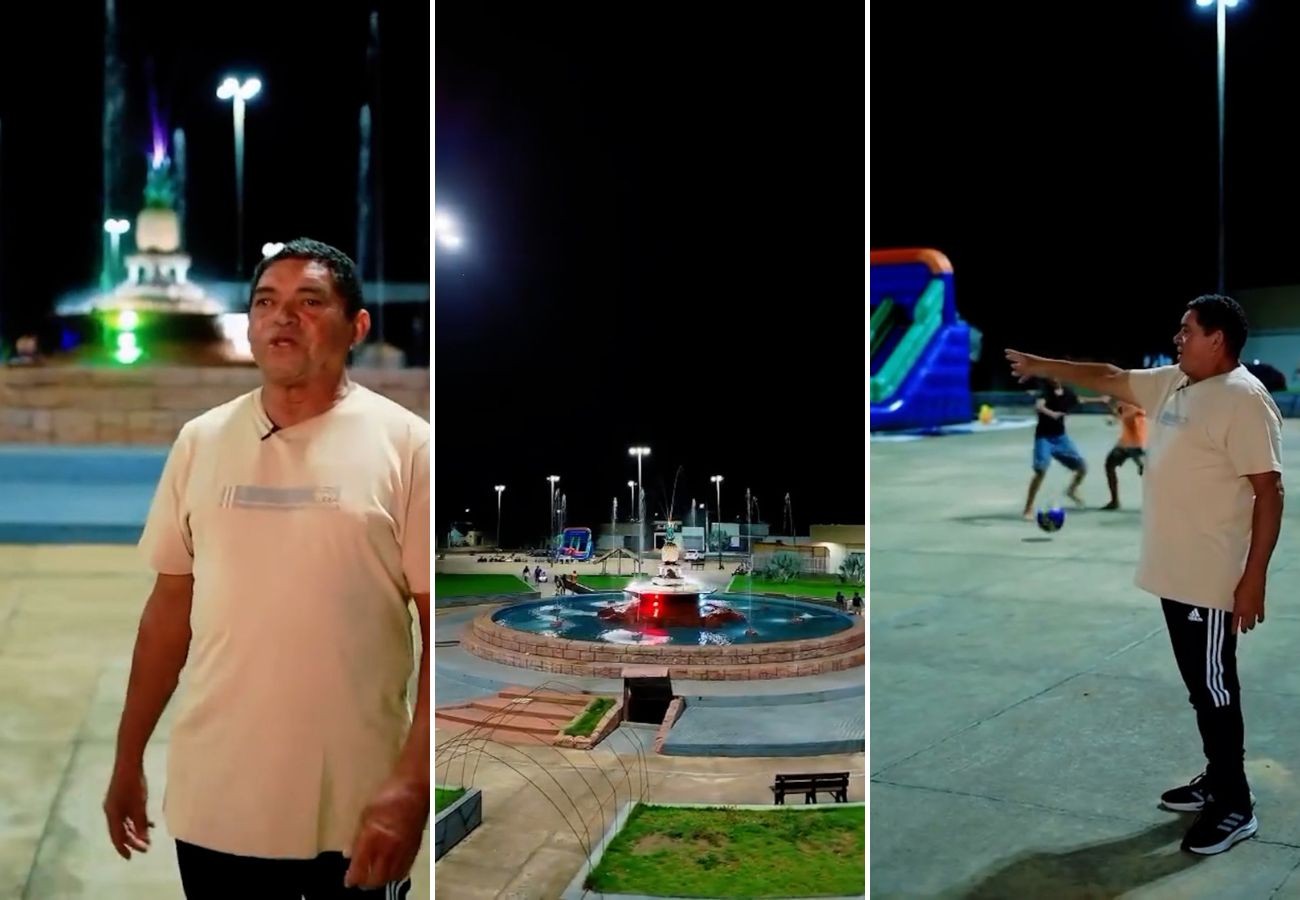 'Aqui é mais bonita’, opina tocantinense ao fazer tour pela praça de Ananás após se decepcionar com Paris