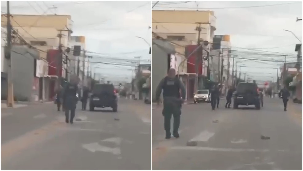 Motorista chegou a subir a calçada de um estabelecimento comercial. — Foto: Reprodução