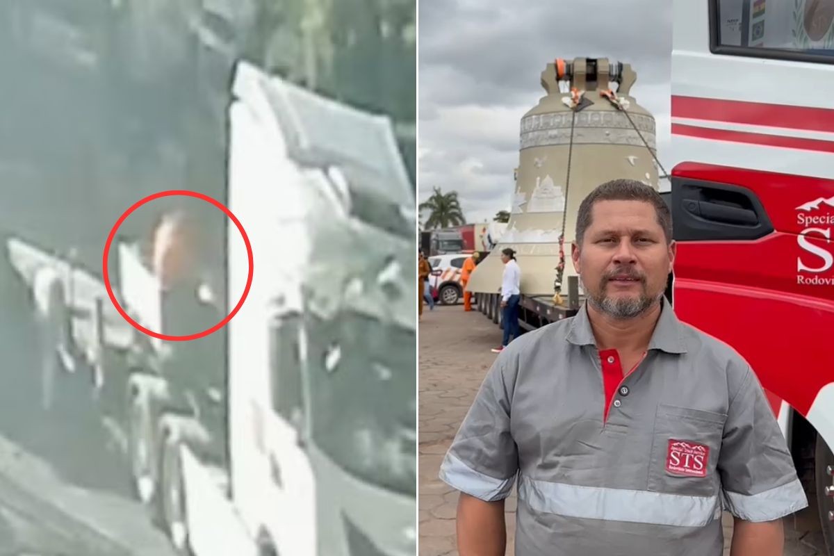Motorista que transporta maior sino do mundo pelo Brasil e sofreu acidente fala sobre emoção e livramento: 'mão de Deus agiu'