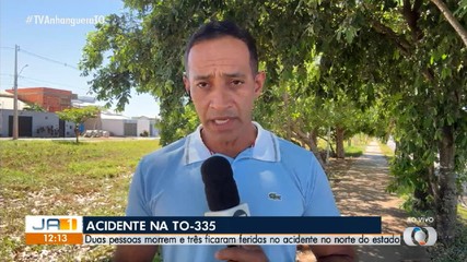 Duas pessoas morrem e três ficam feridas em acidente na TO-335