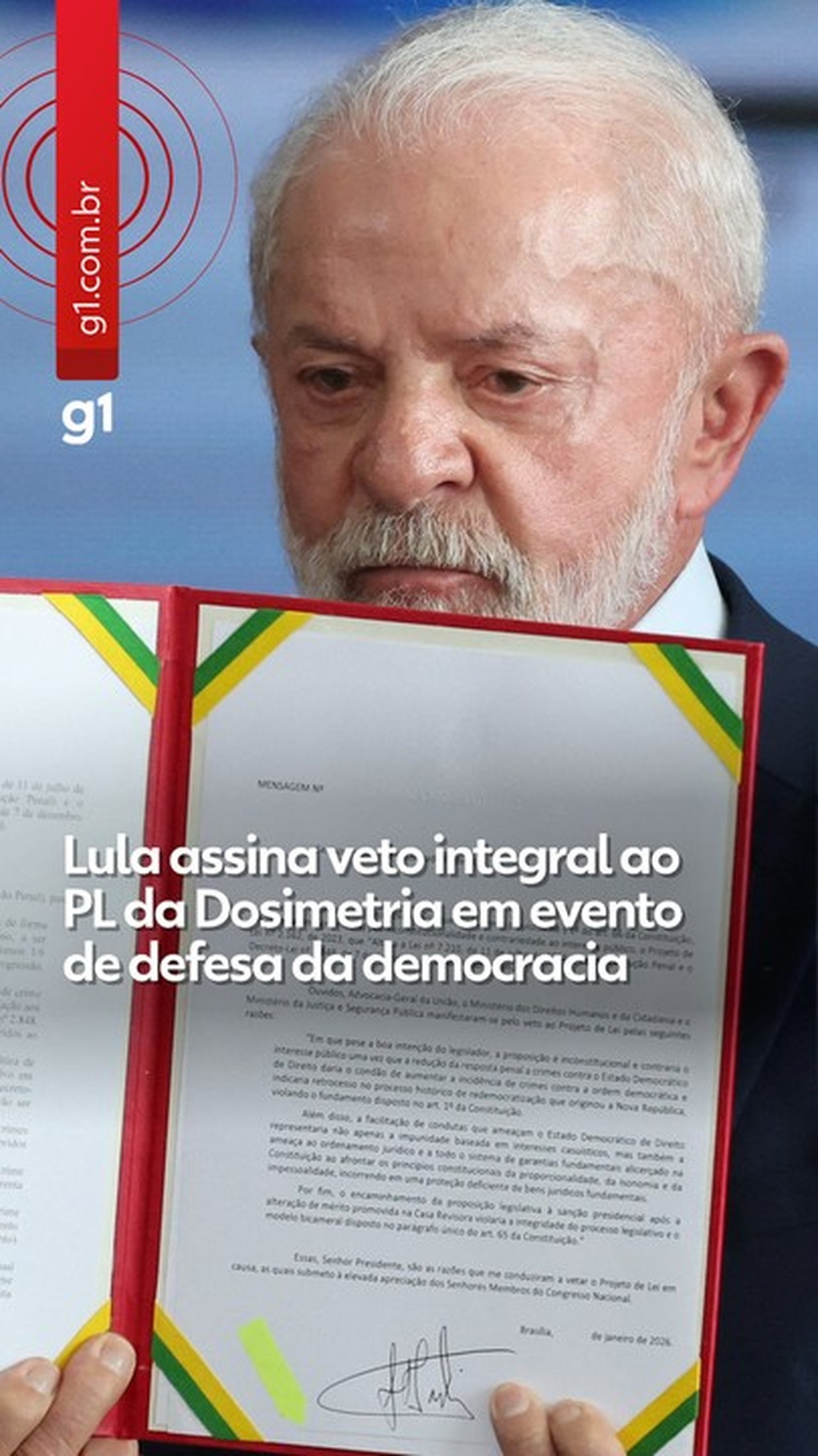 PL da Dosimetria: saiba o que acontece após o veto de Lula à proposta que reduz penas de Bolsonaro e condenados por golpe