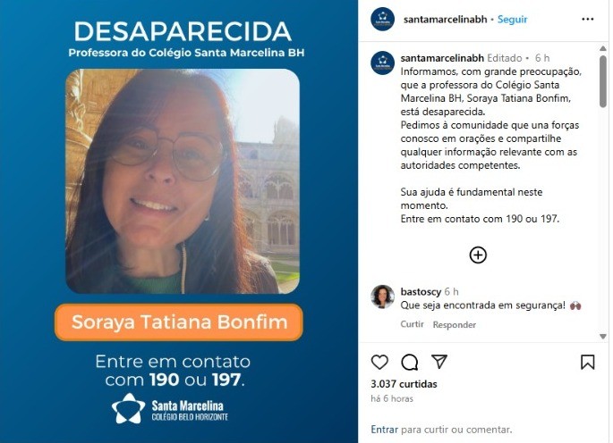 Professora desaparecida é encontrada morta 