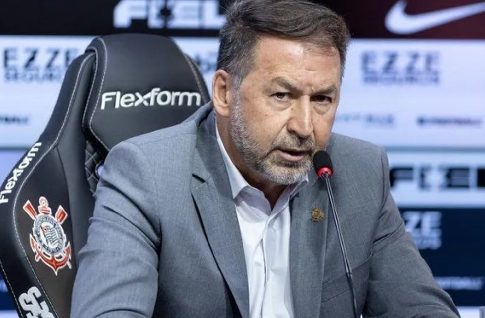 O presidente do Corinthians, Augusto Mello, alvo de pedido de impeachment no clube. — Foto: Divulgação/Agência Corinthians/Rodrigo Coca