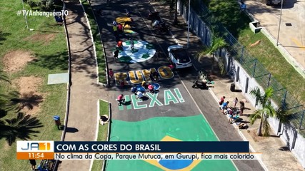 No clima de Copa, moradores colorem Parque Mutuca em Gurupi