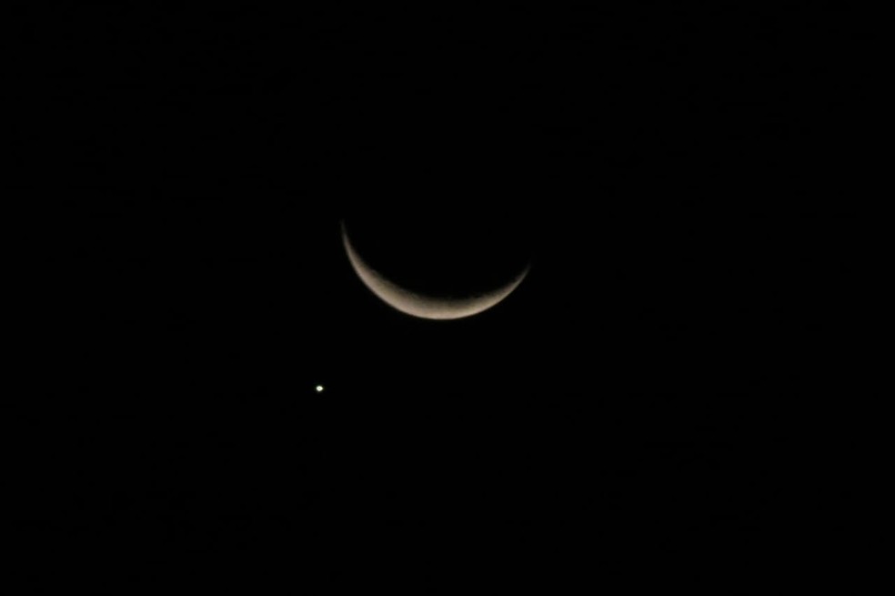 Alinhamento de V&ecirc;nus e a Lua em Rond&ocirc;nia &mdash; Foto: Sara Carolina