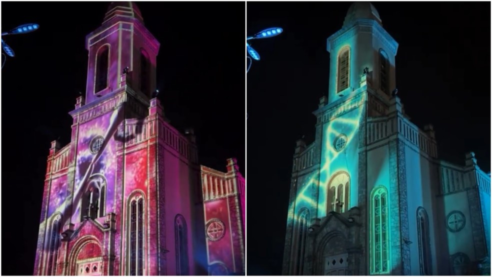 Igreja no Ceará eleva decoração natalina a outro patamar — Foto: Divulgação