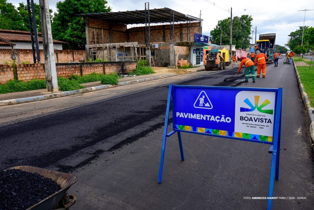 Boa Vista avança com recapeamento da av. Nazaré Filgueiras no Pintolândia