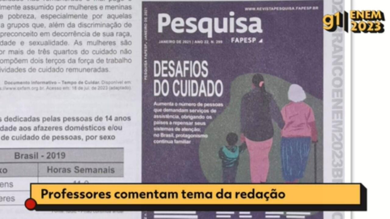 Tema da redação do Enem 2023 é 'Desafios para o enfrentamento da ...