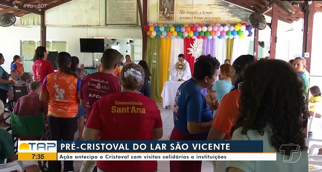 ‘Cristoval do Amor’ leva fé, acolhimento e evangelização ao Lar São Vicente de Paulo