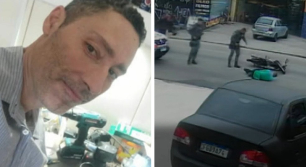 Igor Eduardo Hyppolito Rodrigues é morto por policiais com sete tiros após briga de trânsito. — Foto: Montagem/g1/Reprodução