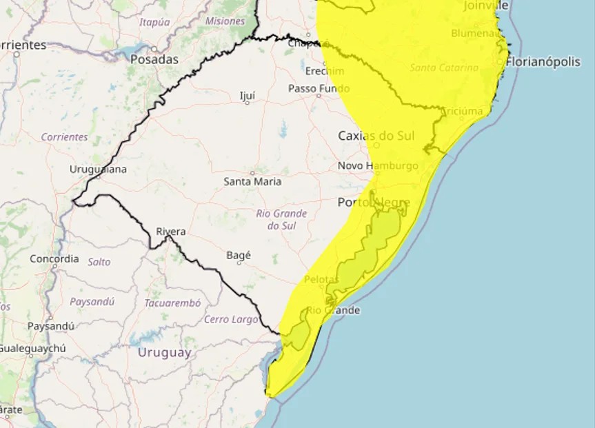 Em meio a onda de calor, RS pode ter temporais, granizo e ventos de até 60 km/h ainda nesta segunda