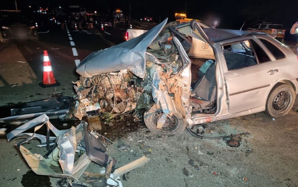 Quatro pessoas morrem e uma fica em estado grave após acidente na MG-050, em Passos, MG — Foto: Polícia Militar Rodoviária