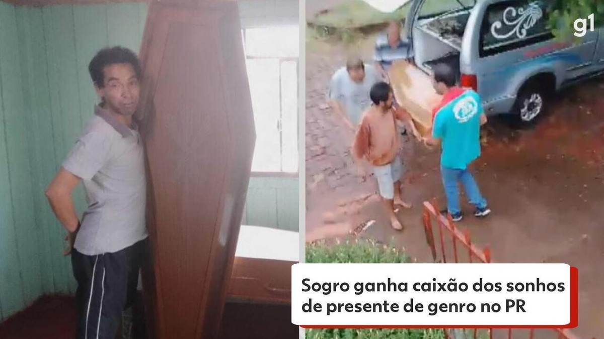 Sogro ganha caixão dos sonhos de presente de genro no PR